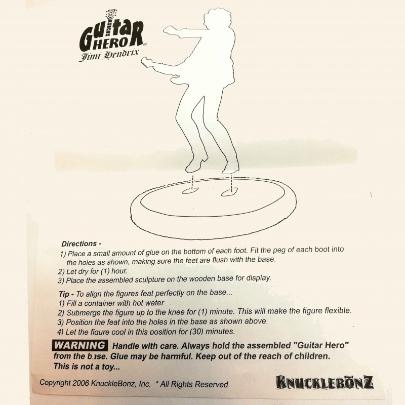 Jimi Hendrix Knucklebonz Rock Iconz Guitar Hero Figure Statue
